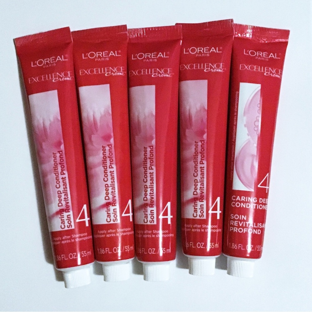 L'Oreal Excellence Creme Caring Deep Conditioner - Pink (Pack of 5)